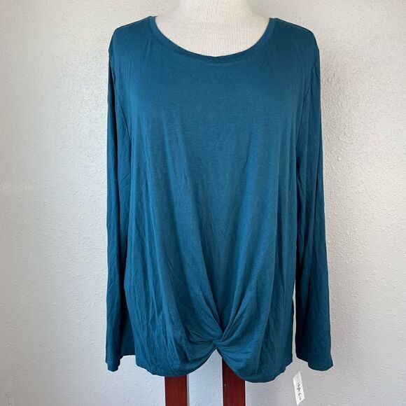NWT Style & Co Knot Top Long Sleeve Shirt Size XXL - Picture 1 of 7